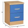 Better Home Products NIGHTSTAND 2 Drawers (Beech & Blue) view 2