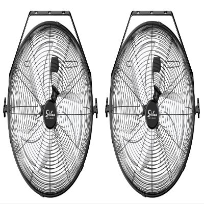 Simple Deluxe 18 Inch Industrial Wall Mount 3 Speed Commercial Ventilation Metal Fan for Warehouse, Greenhouse, Workshop, Patio, Factory and Basement(Black)