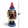 Nutcracker Ballet Gifts, Soldier Nutcracker Christmas Ornaments, Chubby Wooden Figure Decoration with Gold Red and Blue Uniform for Holiday Home Decor, Ideal Xmas Ornament, 8 Inch view 2