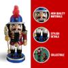 Nutcracker Ballet Gifts, Soldier Nutcracker Christmas Ornaments, Chubby Wooden Figure Decoration with Gold Red and Blue Uniform for Holiday Home Decor, Ideal Xmas Ornament, 8 Inch view 3