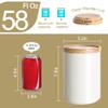 Sweejar Kitchen Canisters Ceramic Food Storage Jar, Stackable Containers with Airtight Seal Wooden Lid for Serving Coffee Bean, Flour, Tea, Cookies and More - 58 Fl Oz (Red) view 3