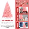 Goplus 6ft Unlit Pink Artificial Christmas Tree, Hinged Spruce Full Tree with Metal Stand, 100% New PVC Material, Xmas Tree for Indoor and Outdoor Decoration view 2