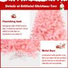 Goplus 6ft Unlit Pink Artificial Christmas Tree, Hinged Spruce Full Tree with Metal Stand, 100% New PVC Material, Xmas Tree for Indoor and Outdoor Decoration view 4