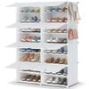HOMIDEC Shoe Rack, 8 Tier Shoe Storage Cabinet 32 Pair Plastic Shoe Shelves Organizer for Closet Hallway Bedroom Entryway view 1