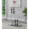 Convenience Concepts Town Square Chrome 2-Tier Bar Cart 29.25" - Contemporary Modern Dining Cart, Storage or Display Console for Dining Room, Kitchen, Bathroom, Living Room Glass/Chrome view 4