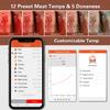 BFOUR Meat Thermometer Wireless Bluetooth, LCD Digital Meat Thermometer with Dual Probe, Wireless Remote BBQ Thermometer for Smoker Kitchen Cooking Grill Thermometer for Grilling BBQ Oven view 4