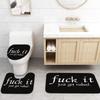 ArtSocket 4PC Funny Get Naked Shower Curtain Sets Bathroom Decor with Rugs, Non-Slip Rug,Toilet Lid Cover, Bath Mat and 12 Hooks 72x72 inches view 4