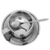 Fdit Stainless Steel AntiScald Coffee Cup Set - Stainless Steel Coffee Latte Tea Cup with Saucer and Spoon view 4