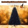 Goplus 7.5ft Unlit Black Christmas Tree, Artificial Halloween Tree with 1258 Branch Tips, Metal Stand, Xmas Full Tree for Indoor Holiday Carnival Party view 4