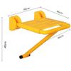 HYCH-Bathroom Wall Folding Seat, Spring Booster Easy To Fold Sturdy Non-slip Dressing/Changing His Shoes Simple Stool,2 Colours,Yellow view 2