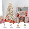 Goplus 6ft Sliver Artificial Christmas Tree, Hinged Full Tree with Electroplated Technology and Metal Stand, for Indoor and Outdoor Holiday Decoration view 4