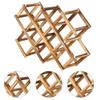 1pc Wine Rack Living Room Wine Cabinet Display Stand Domestic Rack Stand Wooden Display Rack Accessories Fashionable Holder Wooden Shelf view 2