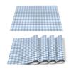 Big buy store Placemats Set of 6 Plaid Heat-Resistant Washable Place Mats Non Slip Table Matsfor Dinner Table Kitchen Outdoor Weeding Buffalo Style Checks Pattern White Blue view 1