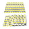Big buy store Placemats Set of 6 Yellow White Grey Chevron Zig Zag Pattern Heat-Resistant Washable Place Mats Non Slip Table Matsfor Dinner Table Kitchen Outdoor Weeding view 1