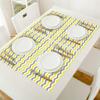 Big buy store Placemats Set of 6 Yellow White Grey Chevron Zig Zag Pattern Heat-Resistant Washable Place Mats Non Slip Table Matsfor Dinner Table Kitchen Outdoor Weeding view 3