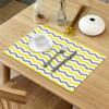 Big buy store Placemats Set of 6 Yellow White Grey Chevron Zig Zag Pattern Heat-Resistant Washable Place Mats Non Slip Table Matsfor Dinner Table Kitchen Outdoor Weeding view 4