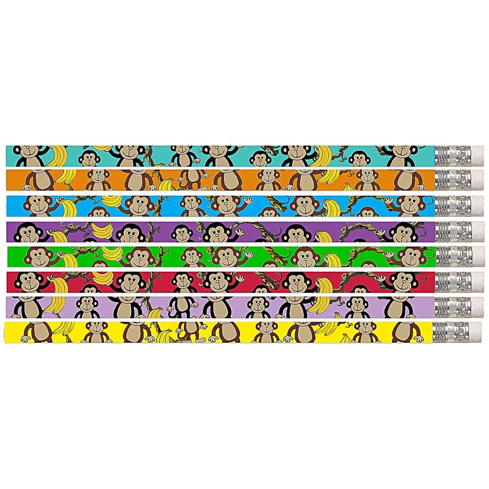 Musgrave Pencil Company Dancin' Monkey Motivational Pencils, 12/Pack, 12 Packs (MUS2445D-12)