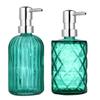 2pcs Transparent Glass Pump Bottles for Shampoo Lotion Body Wash Press Dispenser for Home to Refill Compact Design view 1