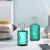 2pcs Transparent Glass Pump Bottles for Shampoo Lotion Body Wash Press Dispenser for Home to Refill Compact Design view 4