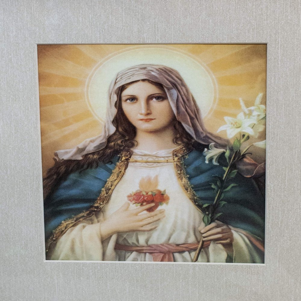 Religious Prints Immaculate Heart of Mary Catholic, 14" x 11"