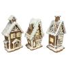 Gerson 7" H B/O Lighted Holiday Gingerbread House Set of 3 view 2