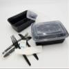 38 oz 9x6x3 Microwavable Container Combo + individually wrapped 5in1 Meal Kit Set (100) view 1