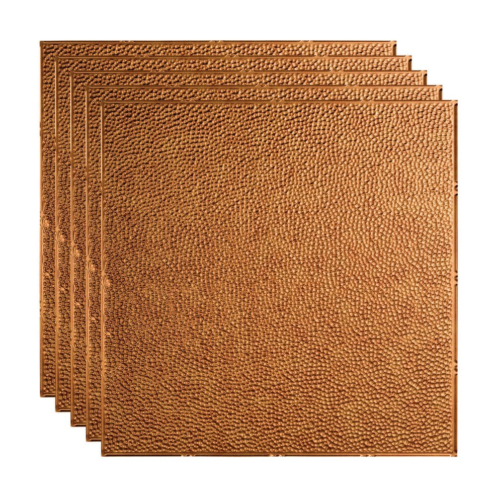 FASDE Border Fill Decorative Vinyl 2ft x 2ft Lay in Ceiling Panel in Antique Bronze (5 Pack)