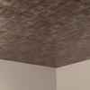 FASDE Square Decorative Vinyl 2ft x 2ft Lay in Ceiling Panel in Bermuda Bronze (5 Pack) view 2