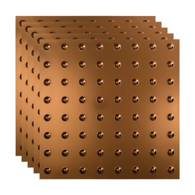 FASDE Dome Decorative Vinyl 2ft x 2ft Lay in Ceiling Panel in Oil-Rubbed Bronze (5 Pack)