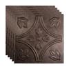 FASDE Traditional Style/Pattern 5 Decorative Vinyl 2ft x 2ft Lay in Ceiling Panel in Smoked Pewter (5 Pack) view 1