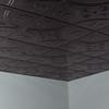 FASDE Traditional Style/Pattern 5 Decorative Vinyl 2ft x 2ft Lay in Ceiling Panel in Smoked Pewter (5 Pack) view 2