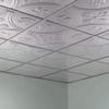 FASDE Traditional Style/Pattern 5 Decorative Vinyl 2ft x 2ft Lay in Ceiling Panel in Brushed Aluminum (5 Pack) view 2