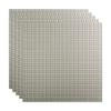 FASDE Square Decorative Vinyl 2ft x 2ft Lay in Ceiling Panel in Argent Silver (5 Pack) view 1