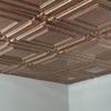 FASDE Coffer Decorative Vinyl 2ft x 2ft Lay in Ceiling Panel in Copper Fantasy (5 Pack) view 2