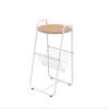 Proman Products Coto Small Magazine Side Round Table, White End Table with V-Shape Magazine Holder for Small Spaces, Living Room & Bedroom Nightstand, 16" W x 15D x 26" H view 1
