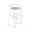 Proman Products Coto Small Magazine Side Round Table, White End Table with V-Shape Magazine Holder for Small Spaces, Living Room & Bedroom Nightstand, 16" W x 15D x 26" H view 3