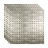 FASDE Minidome Decorative Vinyl 2ft x 2ft Lay in Ceiling Panel in Crosshatch Silver (5 Pack) view 1