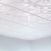 FASDE Traditional Style/Pattern 5 Decorative Vinyl 2ft x 2ft Lay in Ceiling Panel in Matte White (5 Pack) view 2