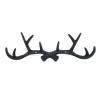 Decor for The Soul Metal Antler Key Hook Cast Iron Towel Hat Coat Rack Hanger Wall Mounted Black view 1