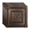 FASDE Coffer Decorative Vinyl 2ft x 2ft Lay in Ceiling Panel in Smoked Pewter (5 Pack) view 1