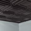 FASDE Coffer Decorative Vinyl 2ft x 2ft Lay in Ceiling Panel in Smoked Pewter (5 Pack) view 2