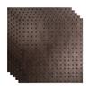 FASDE Minidome Decorative Vinyl 2ft x 2ft Lay in Ceiling Panel in Smoked Pewter (5 Pack) view 1