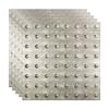 FASDE Dome Decorative Vinyl 2ft x 2ft Lay in Ceiling Panel in Crosshatch Silver (5 Pack) view 1