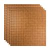 FASDE Square Decorative Vinyl 2ft x 2ft Lay in Ceiling Panel in Antique Bronze (5 Pack) view 1