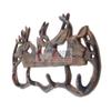 Decor for The Soul Deer Antler Key Rack Cast Iron Coat Holder Bucks Hooks Cabin Lodge Hunter Decor view 2
