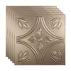 FASDE Traditional Style/Pattern 5 Decorative Vinyl 2ft x 2ft Lay in Ceiling Panel in Brushed Nickel (5 Pack) view 1