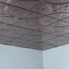 FASDE Traditional Style/Pattern 5 Decorative Vinyl 2ft x 2ft Lay in Ceiling Panel in Brushed Nickel (5 Pack) view 2
