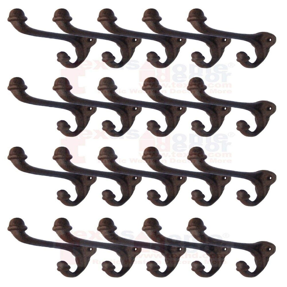Decor for The Soul 20 Cast Iron Acorn Hooks Double Key Coat Hook Rustic Cast Iron Antique Style