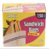 [10 Pack] Disposable Plastic Resealable Sandwich Bags - Food Storage Kosher Grip N Zip Bags - Great for Snacks, Food Prep, Travel, Meal Prep, School, Home, Office (150 Per Box) view 1