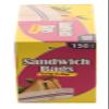 [10 Pack] Disposable Plastic Resealable Sandwich Bags - Food Storage Kosher Grip N Zip Bags - Great for Snacks, Food Prep, Travel, Meal Prep, School, Home, Office (150 Per Box) view 2